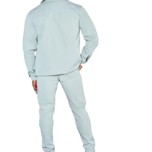 Meilleure qualité Hommes décontracté solide écologique coupe-vent survêtement pantalon de jogging veste respirante ensemble deux pièces Service OEM - Product Image 2