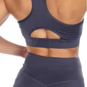 Ensemble de yoga respirant à motif solide pour femmes Vêtements de sport 2 pièces pour entraînement Fitness pour vêtements de sport - Product Image 6