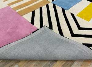 พรมขนสัตว์แบบโมเดิร์นปรับแต่งได้ทำมือเป็นกระจุกสำหรับห้องนั่งเล่นห้องนอนทำด้วยมือปูพรมขนาดตัวเลือกสีสำหรับสวดมนต์ออกกำลังกาย - Product Image 5