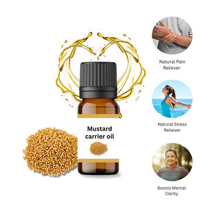 Huile de support de graines de moutarde pressée à froid 100% pure de qualité supérieure d'Inde - Product Image 3