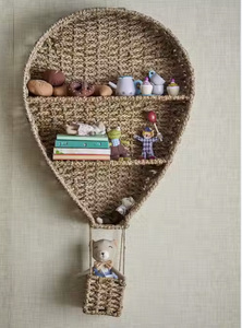 Seagrass Hot Air Balloon Shaped Wall <b>Shelf</b> for <b>Book</b> Storage Home Decoration Bedroom <b>Kids</b> Room - Product Image 3