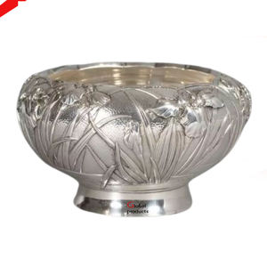 Meilleure vente métal acier inoxydable finition argentée beau bol de service design pour hôtel restaurant et bar - Product Image 1