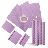 Kit de Fabricación de Velas Ecológicas y No Tóxicas al por Mayor, Láminas de Cera de Abeja con Aroma a Lavanda, Variedad de Tamaños, Velas para Navidad