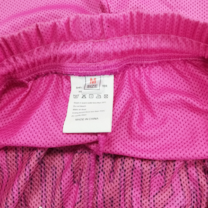High Street Custom <b>Men's</b> Running Basketball <b>Shorts</b> Breathable Quick Drying Fitness <b>Pink</b> Mesh Chain Casual Sports Nonwoven - Product Image 5