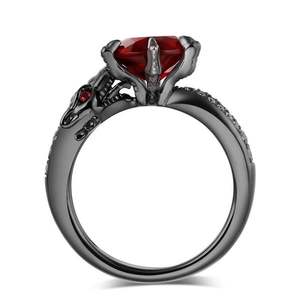 Bague Dragon Jeulia Moderne en Argent Sterling Plaqué Or Rose avec Pierre Précieuse Ronde - Product Image 1