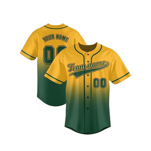2023 Custom SportsWear Plain Baseball Jersey High Quality Youth Team Wear Breathable Short Sleeve Online Sale Shirt Sublimation - Product Image 1