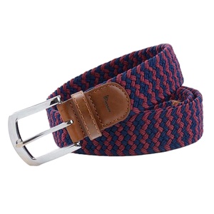 Men's Casual <b>Elastic</b> <b>Belt</b> Alloy Buckle Adjustable 110-130cm 3.5cm Width Custom Logo Eco-Friendly - Product Image 3