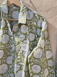 Conjunto Floral de pijama de algodón, ropa de novia de verano de algodón indio, regalos para mujeres, conjunto de pijama de algodón puro 100% - Product Image 2