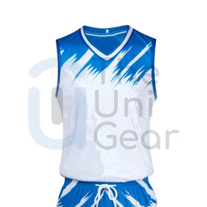 Uniforme de basket-ball en polyester respirant et écologique, sans manches, vente en gros, kit de maillot de basket-ball personnalisé pour hommes - Product Image 4