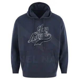 Sweats à capuche pour hommes à fermeture éclair personnalisée de style de rue bleu clair avec des motifs d'hiver - Product Image 1