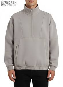 Sweat-shirts et pulls d'hiver pour hommes, logo personnalisé en relief 3D, polaire anti-froissement, pull à col rond vintage de haute qualité - Product Image 2