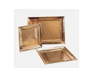 ถาดเสิร์ฟพร้อมเครื่องครัวทำจากทองแดงสำหรับตกแต่งบ้านใช้ตกแต่งโรงแรม - Product Image 1