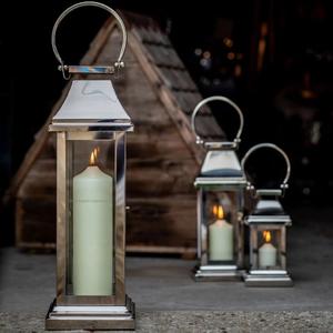 Lanterne à bougie décorative en acier inoxydable et en verre pour la décoration de la maison et du jardin Lanterne en métal suspendue - Product Image 6