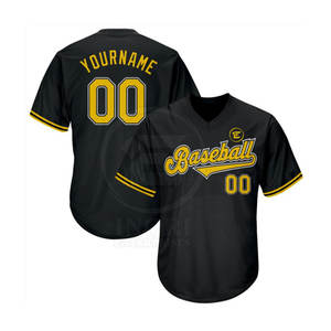 Vêtements de sport, maillot de baseball uni, séchage rapide, coupe ajustée, col en V pour homme, 100% polyester, personnalisable, haute qualité, 220g - Product Image 1