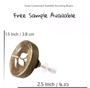 Perilla de puerta de flor con incrustaciones de madera tallada del proveedor global para cocina, dormitorio, sala de estar, armario, tirador de cajón - Product Image 3