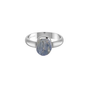 Bague en argent sterling 925, finition haut de gamme, sertie de kyanite, pierres naturelles de formes classiques, tendance, élégante, pour mariage et fête - Product Image 1