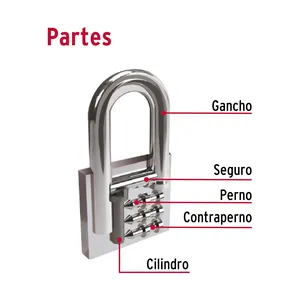 Lucchetto in ferro a chiave HERMEX con cilindro in ottone da 45mm gancio lungo confezionato in una scatola di 6 unità - Product Image 2