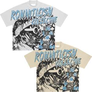 เสื้อยืดคอกลมสำหรับผู้ชายแบบคลาสสิกผ้าฝ้าย100% พิมพ์ลายย้อมสีล้วนสำหรับฤดูร้อนฤดูใบไม้ร่วงมีให้เลือกหลายสี - Product Image 4