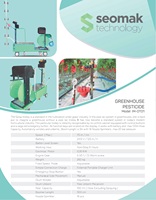 Grande machine de pulvérisation automatique de pesticides, garantie 2 ans, certifiée CE ISO, 70m/min, pour serres, légumes, tomates, moteur 0.30KW, 16