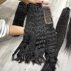 Cabello Virgen de la Mejor Calidad 2026, 100% Alineado con la Cutícula, Cabello Lacio Yaki, Sin Enredos, Sin Caída, Trama a Máquina, Doble Trama - Product Image 4