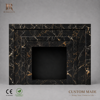 Carreaux de schiste décoratifs pour murs culturels, cheminée LED, pierre naturelle de luxe, cheminée décorative en marbre sur mesure