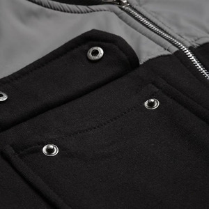 Men's Casual High Street Style <b>Canvas</b> Stand Collar Winter Bomber <b>Jacket</b> with Full Sleeves - Product Image 6