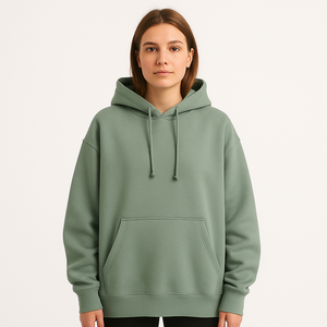 Sudadera con capucha Vintage de gran tamaño ligera para mujer, chándal tejido bordado, ropa de calle con cuello con capucha - Product Image 1