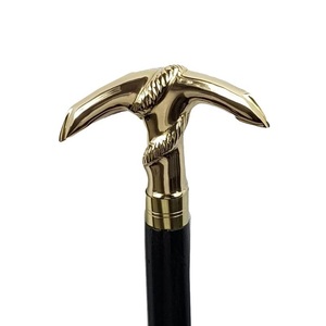 Bastón estilo ancla vintage, manijas de aluminio de latón de madera con punta de goma plegable para hombres y mujeres, venta al por mayor - Product Image 1