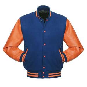 Dernier design, qualité supérieure, veste universitaire bleue, veste de baseball, veste universitaire personnalisée pour garçons, service OEM pour hommes - Product Image 2