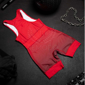 Tenues de lutte personnalisées en tricot, de qualité supérieure, nouveau design, 100% coton - Product Image 6