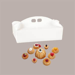 Caja de Cartón de Fibra Blanca de 60 mm de Alto, Autoarmable, con Asa, 390x280, Forma Rectangular, Reciclada, con Protección UV, para Envasado de Alimentos y Regalos, 10 Unidades - Product Image 2