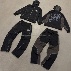 ชุดวอร์มเข้ารูปสำหรับผู้ชายชุดวอร์มสีพื้นของผู้ชายชุดวอร์มแนวสปอร์ตกำหนดโลโก้ได้เอง2024 - Product Image 3