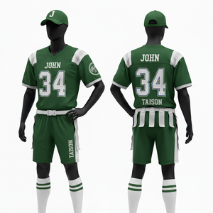 Uniforme de Flag Football para Hombre, 230 GSM, Transpirable, Poliéster Interlock, Negro, Gris, Verde Neón, Panel en el Hombro, Logotipo Termoadhesivo - Product Image 2