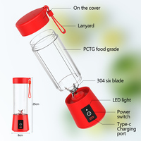 Portable En Acier Inoxydable Protéine Shaker Blender Tasse USB Rechargeable 400ml Électrique Juicer Smoothie Maker DC Moteur 6 Lames