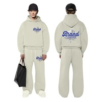 Conjunto de Sudadera y Pantalón Unisex Premium de Algodón 100% con Forro Polar para Invierno, Ajuste Delgado, Antibacteriano, Personalizado OEM, Venta al por Mayor