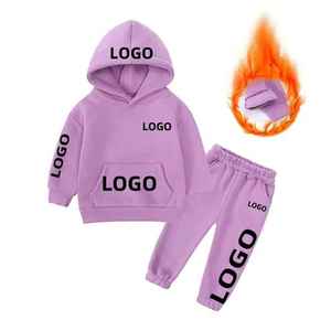OEM Custom Cotton Clothes Manufacturer <b>Toddler</b> French Terry Tracksuits Unisex Baby Sweatshirt Sweatpants Custom Zip up <b>Hoodie</b> - Product Image 4