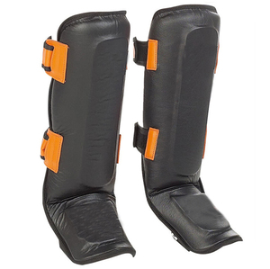 Espinilleras de Piel Sintética Elástica con Logotipo Personalizado, Almohadillas para las Piernas de Adulto, Equipo de Protección de Seguridad para Deportes y MMA - Product Image 1