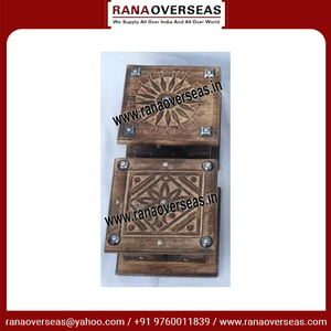 Caja organizadora de almacenamiento de joyas de madera decorativa de alta demanda con diseño tallado a mano para joyas de niñas a buen precio - Product Image 3