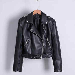 Genuine Vintage Women's XL Leather Jacket Custom Design Logo Winter Motor Cycle Cotton Filled <b>Zipper</b> Closure Wholesale Supply - Product Image 3
