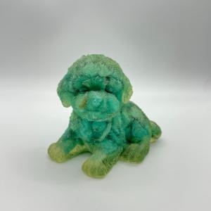 Hermosa Estatua de Perro Tallada en Turquesa Natural, Hecha a Mano, Decoración Feng Shui para el Hogar, Regalo Coleccionable - Product Image 1