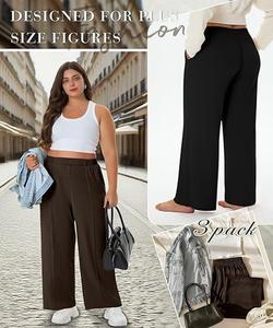 Pantalon décontracté pour femme, coupe classique, poids lourd, séchage rapide, taille élastique, droit, couleur personnalisée - Product Image 2