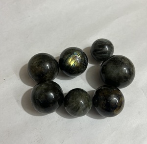 ลูกบอลอัญมณีไฟลาบราดอไรต์ธรรมชาติเกรด AAA + พลอยคริสตัลแบบหลวมขนาดออกแบบได้ตามต้องการ - Product Image 1