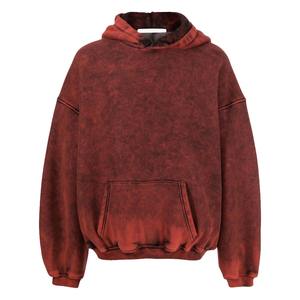 Vente en gros de sweats à capuche en molleton de coton de haute qualité pour hommes, taille 6XL 300 GSM, pull décontracté surdimensionné, délavé à l'acide, coupe Boxy, teint uni pour - Product Image 1