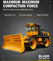 Compacteur de déchets de 30 tonnes équipé d'une grande lame de bulldozer pour le compactage des déchets municipaux dans les décharges sanitaires