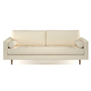 SFB68051 12-Legged Wooden Three-Seat <b>Sofa</b> 180x82cm Square Loveseat Upholstery Extendable Furniture Set <b>for</b> Living Rooms <b>Sponge</b> - Product Image 2