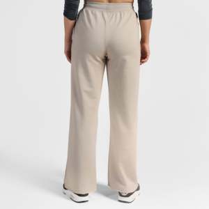 Pantalon de sport taille haute Comfort Max respirant en molleton beige à jambe large pour l'automne - Product Image 2