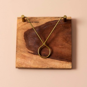 Acacia <b>Wood</b> Napkin Holder Stand with Metal Clasp Rustic Tabletop Tissue Organizer for Kitchen, Dining, and Cafe Use - Product Image 3