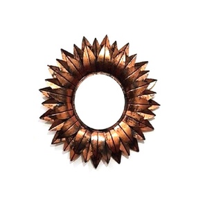 Hot Selling Contemporary Design Dark Metal Wall <b>Mirror</b> Art Indian Exporter's Fresh <b>Flower</b> Design Wall <b>Mirror</b> Decor Wholesaler - Product Image 1