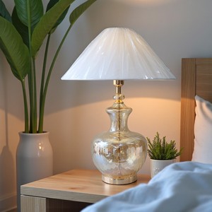 Pháp vàng đậm kính đèn bàn với nấm Champagne thiết kế đơn giản chiếu sáng phù hợp - Product Image 1