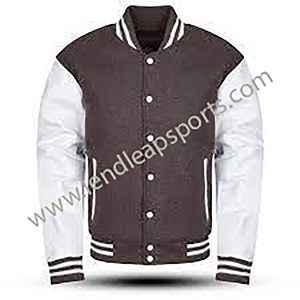 Chaqueta universitaria con logotipo personalizado, chaqueta de béisbol universitaria negra bordada con mangas de cuero para hombre y mujer, chaqueta Varisty Letterman - Product Image 2